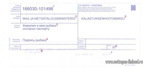 Пошлина на рыбалку в Финляндии