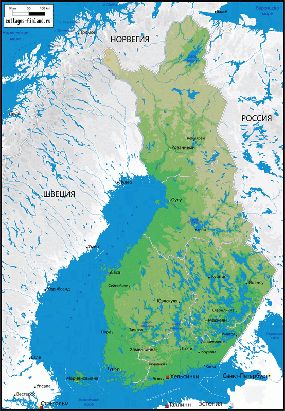 карта финляндии