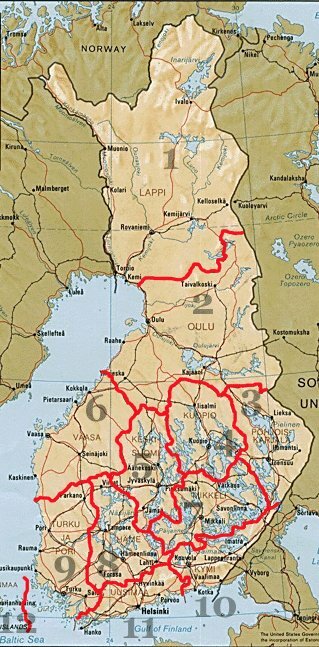 карта финляндии