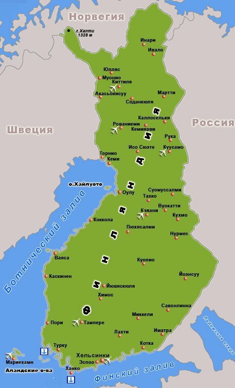 карта финляндии